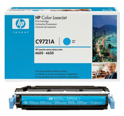 C9721A (641A) оригинальный картридж HP для принтера HP Color LaserJet 4600/ 4600n/ 4600dn/ 4600dtn/ 4600hdt/ 4610n/ 4650/ 4650n/ 4650dn/ 4650dtn/ 4650hdn cyan, 8000 страниц, (дефект коробки)