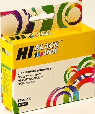 Картридж Hi-Black (HB-T0551) для Epson Stylus Photo R240/ RX420/ RX520, Bk