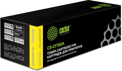 Cactus CF382A Картридж CS-CF382A желтый для HP LJ Pro M476dn/ M476nw/ M476dw, 2 700 стр.