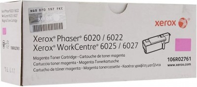 Картридж Xerox 106R02761 для принтера Xerox Phaser 6020/ 6022/ WorkCentre 6025/ 6027 пурпурный (1K)