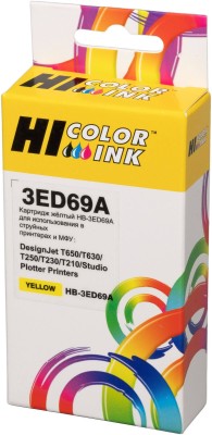 Картридж Hi-Black №712 3ED69A (HB-HP№3ED69A-Y) Yellow для HP DesignJet T650/ T630/ T250/ T230/ T210/ Studio Plotter Printers, жёлтый, 29мл
