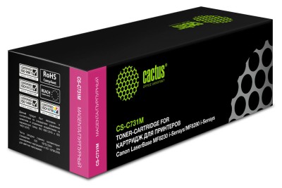 6270B002 Cactus Cartridge 731M Картридж (CS-C731M) для принтеров Canon LaserBase MF8230 i-Sensys/MF8280 i-Sensys пурпурный (1 800 стр.)
