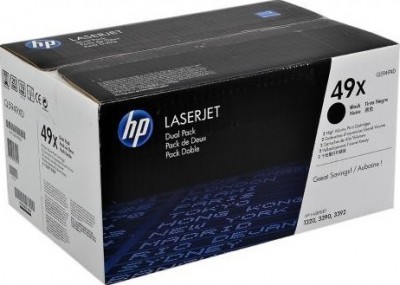 Q5949XD (49X) оригинальный картридж HP для принтера HP LaserJet 1320/ 1320n/ 1320nt/ 1320nw/ 3390/ 3392 black, двойная упаковка 2*6000 страниц