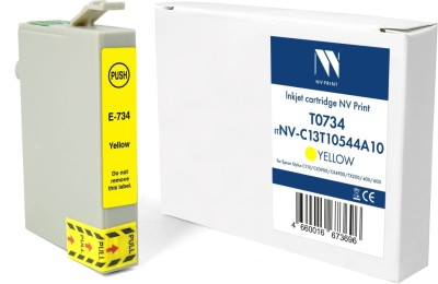 Картридж NV Print T0734 (NV-C13T10544A10) Yellow для Epson Stylus C110/ СХ3900/ CX4900/ CX8300, жёлтый, 13.5мл
