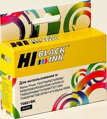 Картридж Hi-Black (HB-T0821) для Epson Stylus R270/ 295/ 390/ RX590/ T50, Bk