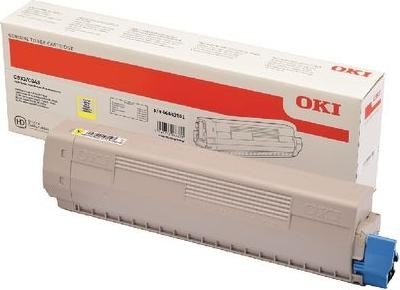 Картридж OKI (46443113) оригинальный для принтера OKI C823/ C833/ C843, жёлтый, 10000 стр.