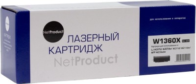 Картридж NetProduct W1360X (N-W1360X-NC) (без чипа) для HP LaserJet M211/ MFP M236, увеличенный, 2600 стр.