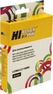 Картридж Hi-Black (HB-LC-980Bk) для Brother DCP-145C/ DCP-165С/ 195C/ MFC-165C/ MFC-250C, Bk