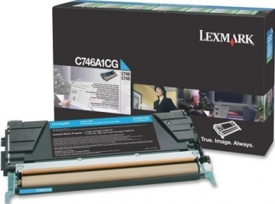 C746A1CG оригинальный картридж Lexmark для принтера Lexmark C746/C748 Return Program, cyan, 7000 страниц