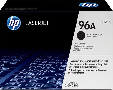 C4096A (96A) оригинальный картридж HP для принтера HP LaserJet 2100/ 2100tn/ 2200/ 2200d/ 2200dn/ 2200dt/ 2200dtn black, 5000 страниц