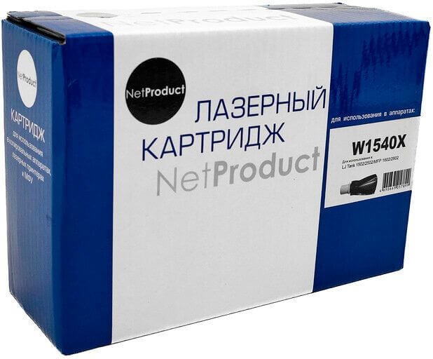 Картридж NetProduct W1540X (N-W1540X-NC) (без чипа) для HP LaserJet Tank 1502/ 1602/ 2502/ 2602, увеличенный, 5000 стр.