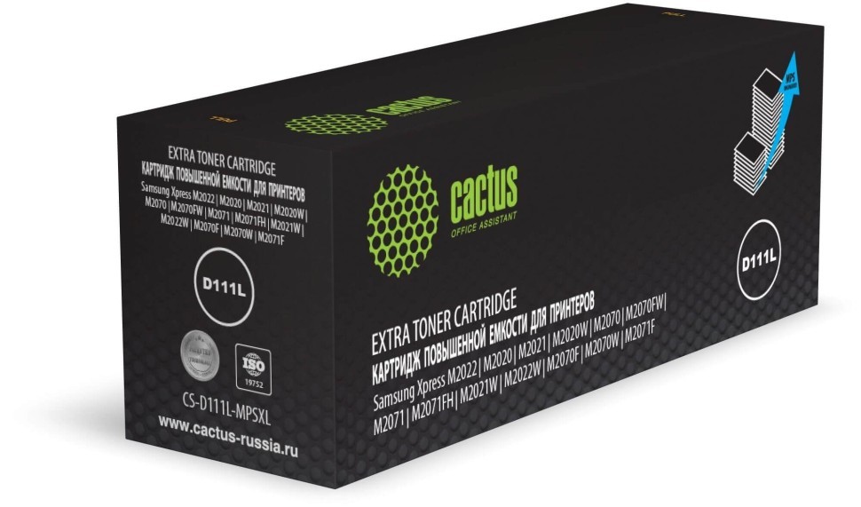 Картридж Cactus MLT-D111L (CS-D111L-MPSXL) для Samsung Xpress M2020/ M2021/ M2022/ M2070/ M2071, увеличенный, 5000 стр.
