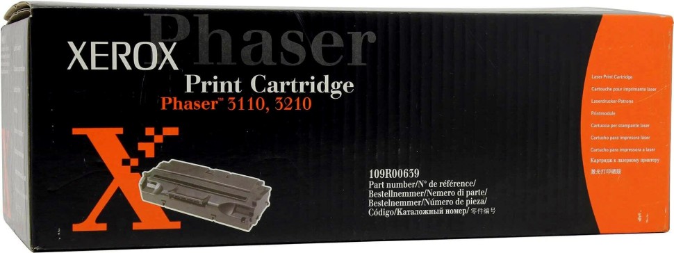 Картридж Xerox 109R00639 оригинальный для Xerox Phaser 3110/ 3210, чёрный, 3000 страниц