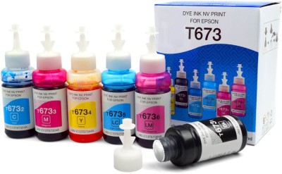 Набор чернил NV Print T673 (NV-T6731-6100) C/M/Y/K/LM/LC для Epson L800/ L805/ L810/ L815/ L850/ L1800, многоцветный, 6х100мл