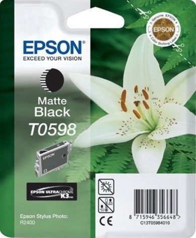 Картридж Epson C13T05984010 T0598 13ml черный матовый 440 копий в технологической упаковке