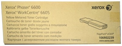 Картридж Xerox 106R02239 (Metered) оригинальный для Xerox Phaser 6600, WorkCentre 6605, yellow, увеличенный (6000 страниц)
