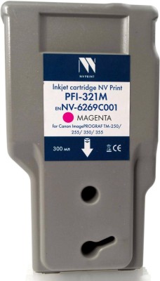 Картридж NV Print PFI-321M (NV-6269C001) Magenta для Canon imagePROGRAF TM-250/ TM-255/ TM-350/ TM-355, пурпурный, 300 мл