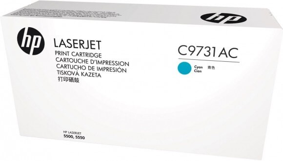 C9731AC (645A) оригинальный картридж в корпоративной упаковке  HP для принтера HP Color LaserJet 5500/ 5500n/ 5500dn/ 5500dtn/ 5500hdn/ 5550n/ 5550dn/ 5550dtn/ 5550hdn/ 5550dsn cyan, 12000 страниц, (контрактная коробка)