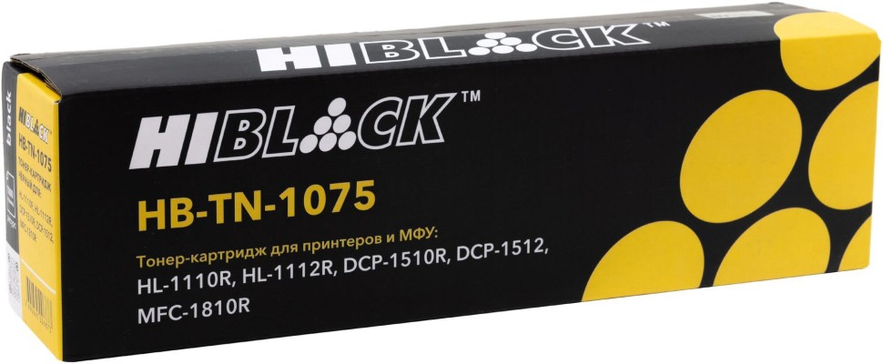 Картридж Hi-Black TN-1075 (HB-TN-1075) для Brother HL-1010R/ 1112R/ DCP1510R/ 1512/ MFC1810R, 1K