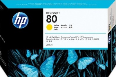 Картридж HP DJ 1050 CM (C4848A) желтый 350ml №80