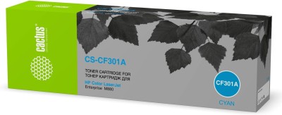 Картридж Cactus CF301A (CS-CF301A) для HP Color LaserJet Enterprise M880, голубой, 32 000 стр.
