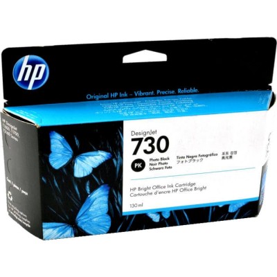 Картридж HP №730 (P2V67A) Photo Black оригинальный для HP DesignJet T1700/ T1600/ T2600, фото-чёрный, 130 мл.