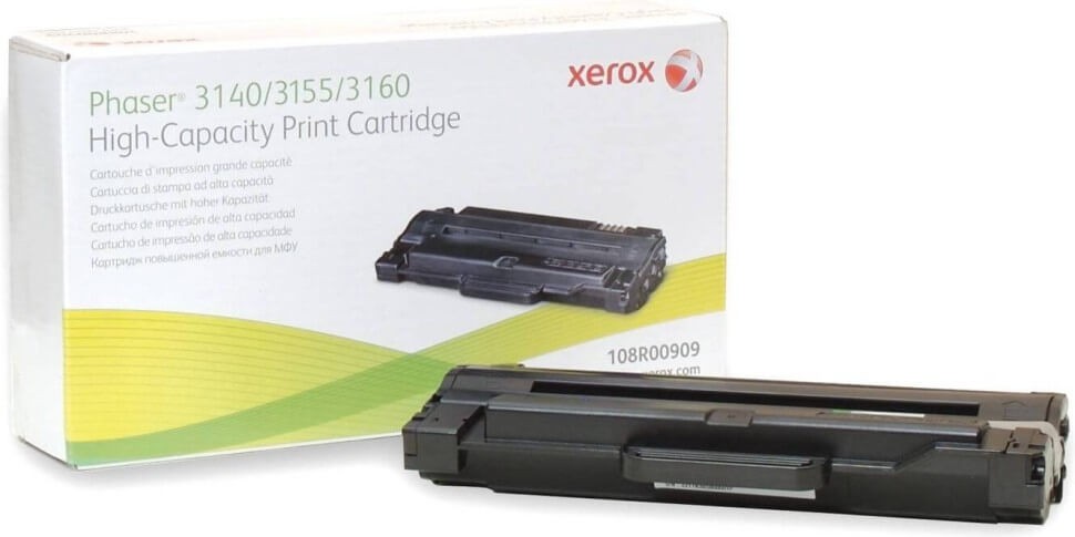 Картридж XEROX 108R00909 для XEROX PHASER 3140/3155/3160 оригинальный ув.емкости 2500 стр. 
