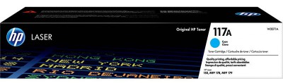 HP W2071A Оригинальный картридж 117A лазерный для HP Color Laser 150a/ 150nw/ 178nw/ 179fnw голубой, 700 страниц