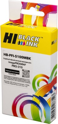 Картридж Hi-Black PFI-5100MBK (HB-PFI5100MBK) Matte Black для Canon imagePROGRAF PRO-310, матовый чёрный, 14,4 мл