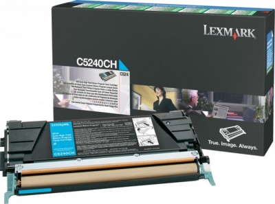 C5240CH оригинальный картридж Lexmark для принтера Lexmark C524 cyan, 5000 страниц