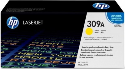 Q2672A (309A) оригинальный картридж HP для принтера HP Color LaserJet 3500/ 3550/ 3550n yellow, 4000 страниц