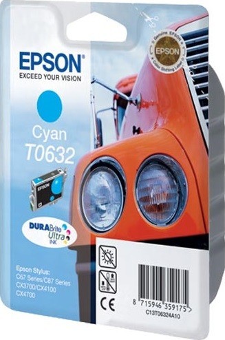 Картридж T0632 Epson ST C67/87/CX3700 голубой ТЕХН (8919) C13T06324A10