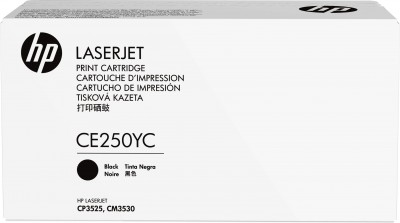 CE250XC/YC (504X) оригинальный картридж в корпоративной упаковке  HP для принтера HP Color LaserJet CM3530/ CM3530fs/ CP3525x/ CP3525n/ CP3525dn black, 10500 страниц, (контрактная коробка)