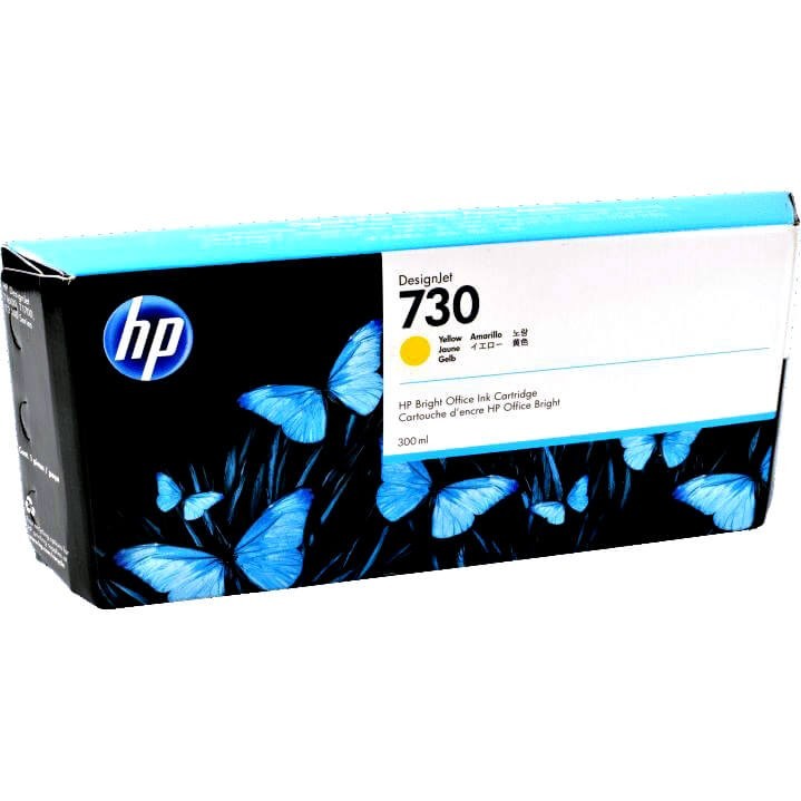 Картридж HP №730 (P2V70A) Yellow оригинальный для HP DesignJet T1700/ T1600/ T2600, увеличенный, жёлтый, 300 мл.