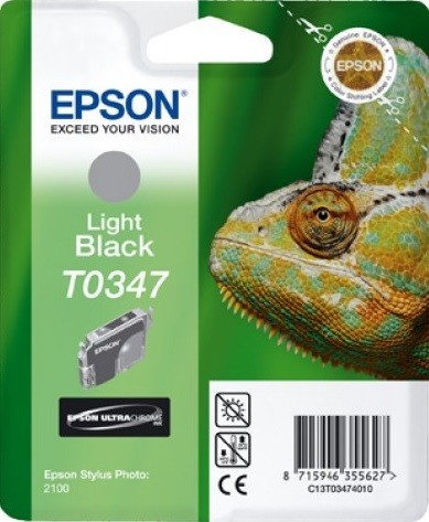 Картридж Epson C13T03474010 T0347 17ml серый 440 копий в технологической упаковке