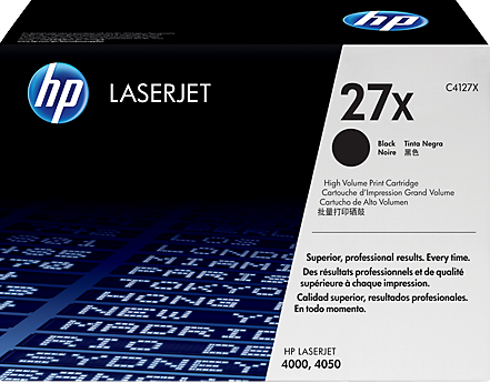 C4127X (27X) оригинальный картридж HP для принтера HP LaserJet 4000/ 4000T/ 4000N/ 4000TN/ 4050/ 4050n/ 4050t/ 4050tn black, 10000 страниц