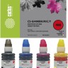 Набор чернил Cactus GI-490 (CS-GI490BK/M/C/Y) CMYK для Canon Pixma G1400/ G2400/ G3400/ G4400, голубой/ пурпурный/ жёлтый/ чёрный, 4х100мл