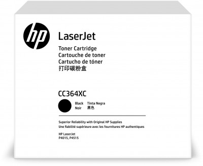 CC364XC (64X) оригинальный картридж в корпоративной упаковке  HP для принтера HP LaserJet P4015/ P4015n/ P4015tn/ P4515/ P4515dn/ P4515n/ P4515tn/ P4515x/ P4515xm black, 24000 страниц, (контрактная коробка)