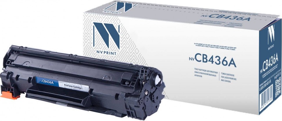 Картридж NV Print CB436A для принтеров HP LaserJet M1120/ M1120n/ P1505/ P1505n/ M1522n/ M1522nf, 2000 страниц