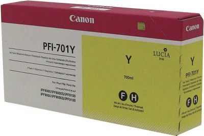 Canon PFI-701Y 0903B005/0903B001 оригинальный картридж для принтера Canon (IPF8000/8100/9000/9100) yellow 