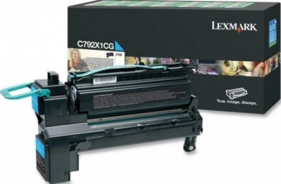 C792X1CG оригинальный картридж Lexmark для принтера Lexmark C792, cyan, 20000 страниц