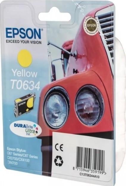 Картридж Epson C13T06344A10 T0634 8ml желтый 420 копий в технологической упаковке