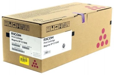 Тонер-картридж Ricoh SP C310HE (406481/407636) оригинальный для принтера Ricoh Aficio SP C242SF/ C242DN, пурпурный (6 500 стр.)