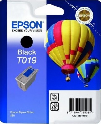 Картридж Epson C13T01940110 T019 в технологической упаковке 24ml черный 900 копий 