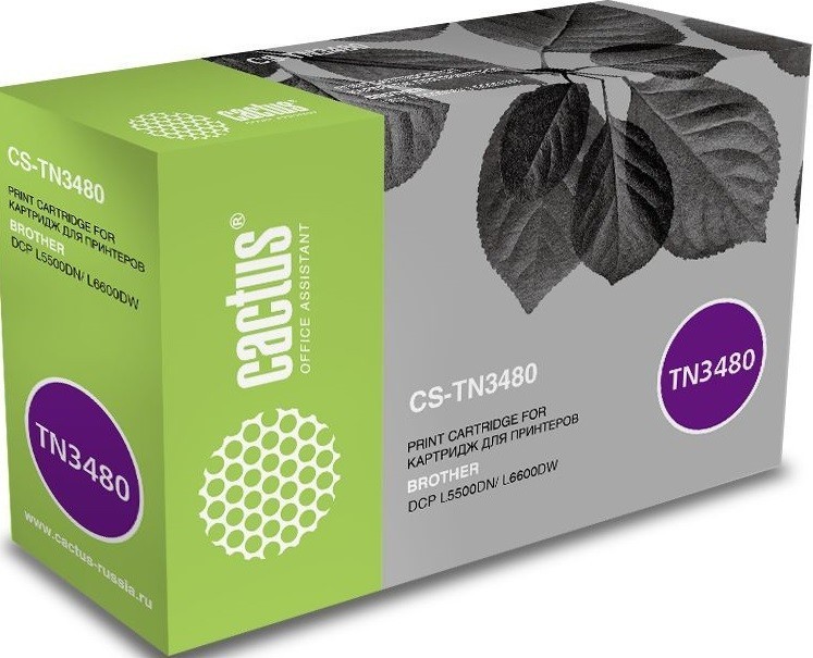 Картридж Cactus TN-3480 (CS-TN3480) для принтеров Brother DCP L5500DN/ L6600DW черный 8000 страниц