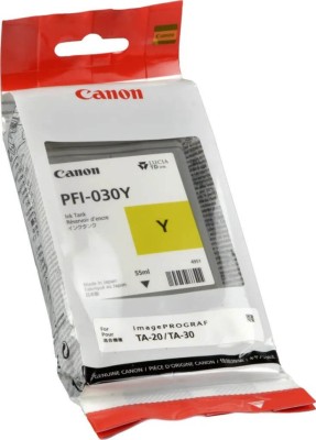 Картридж Canon PFI-030Y 3492C001 оригинальный для Canon ImagePrograf TA-20/ TA-30/ TM-240/ TM-340, жёлтый (yellow), 55 мл