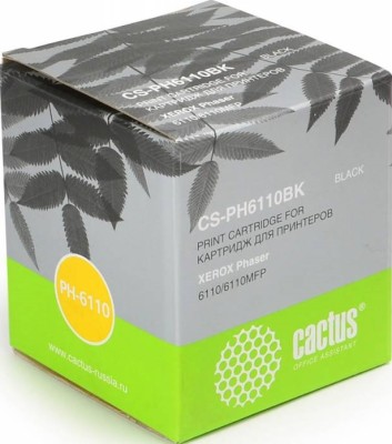 106R01203 Картридж Cactus CS-PH6110BK для принтеров Xerox Phaser 6110/6110MFP черный (2 000 стр.)