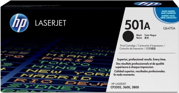 Q6470A (501A) оригинальный картридж HP для принтера HP Color LaserJet 3600/ 3800/ CP3505 black, 6000 страниц