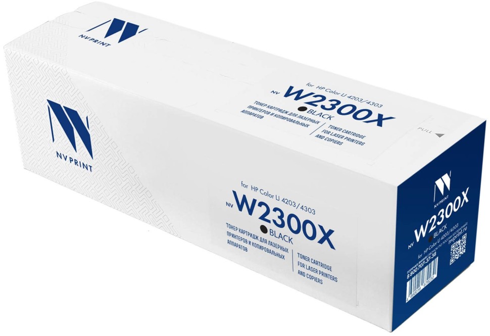 Картридж NV Print W2300X (NV-W2300XBk) Black для HP Color LaserJet Pro 4203/ MFP 4303, чёрный, увеличенный, 7500 стр.