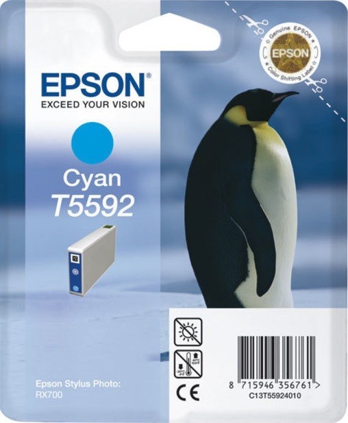 Картридж Epson C13T55924010 T5592 голубой 13ml 400 копий в технологической упаковке